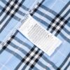 Burberry Letter Plaid Cotton Poplin Shirt, Original 100% Cotton, Premium Quality with Custom Buttons, Patch Pocket, and Toweling Fabric Appliqué on Sleeves