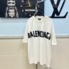 BALENCIAGA Tape Logo Printed Short-Sleeve T-Shirt, Made from 280g Double-Layer Pure Cotton Fabric, Comfortable and Soft to Wear, Featuring Raised Tape Logo Printing for a Premium, Three-Dimensional Look, High-Quality Replica, Complete with All Three Labels