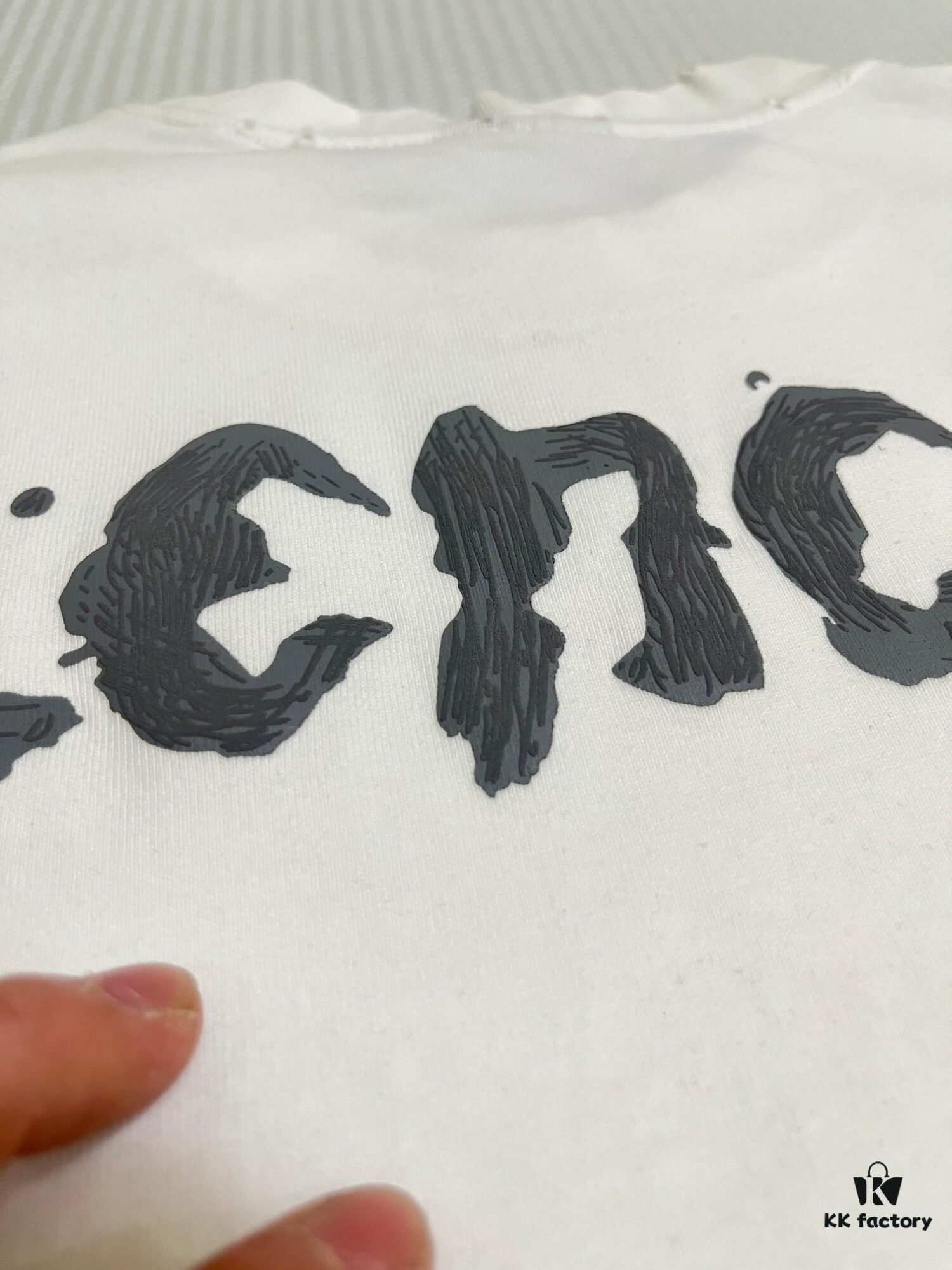 BALENCIAGA 2025SS New Arrival Letter Tape Print Distressed Washed Hole Unisex Cotton Loose Short Sleeve T-Shirt