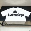 BALENCIAGA Tape Logo Printed Short-Sleeve T-Shirt, Made from 280g Double-Layer Pure Cotton Fabric, Comfortable and Soft to Wear, Featuring Raised Tape Logo Printing for a Premium, Three-Dimensional Look, High-Quality Replica, Complete with All Three Labels