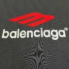 BALENCIAGA Logo Embroidered Heavy Washed Short Sleeve T-Shirt in 300g Double Cotton Fabric