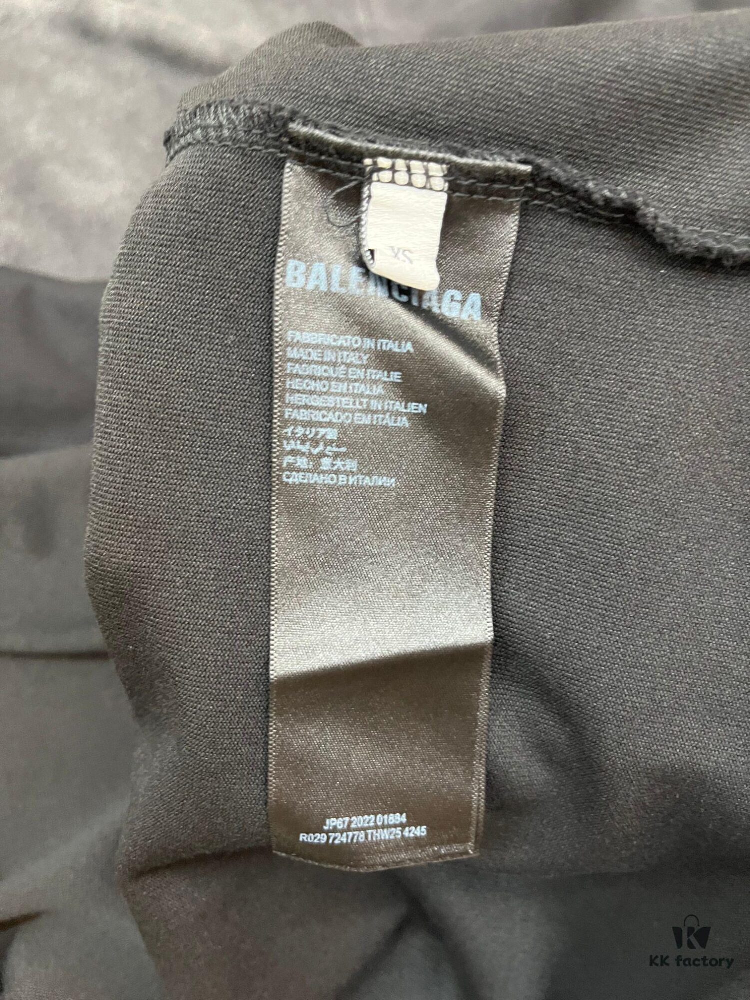 Balenciaga M Logo Embroidered Vintage Wash Short Sleeve T-Shirt