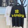 BALENCIAGA Printed Tape Short Sleeve T-Shirt, 280g Double Cotton Fabric, Realistic Tape Design with Digital and Heat Transfer Printing