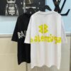 BALENCIAGA Printed Tape Short Sleeve T-Shirt, 280g Double Cotton Fabric, Realistic Tape Design with Digital and Heat Transfer Printing