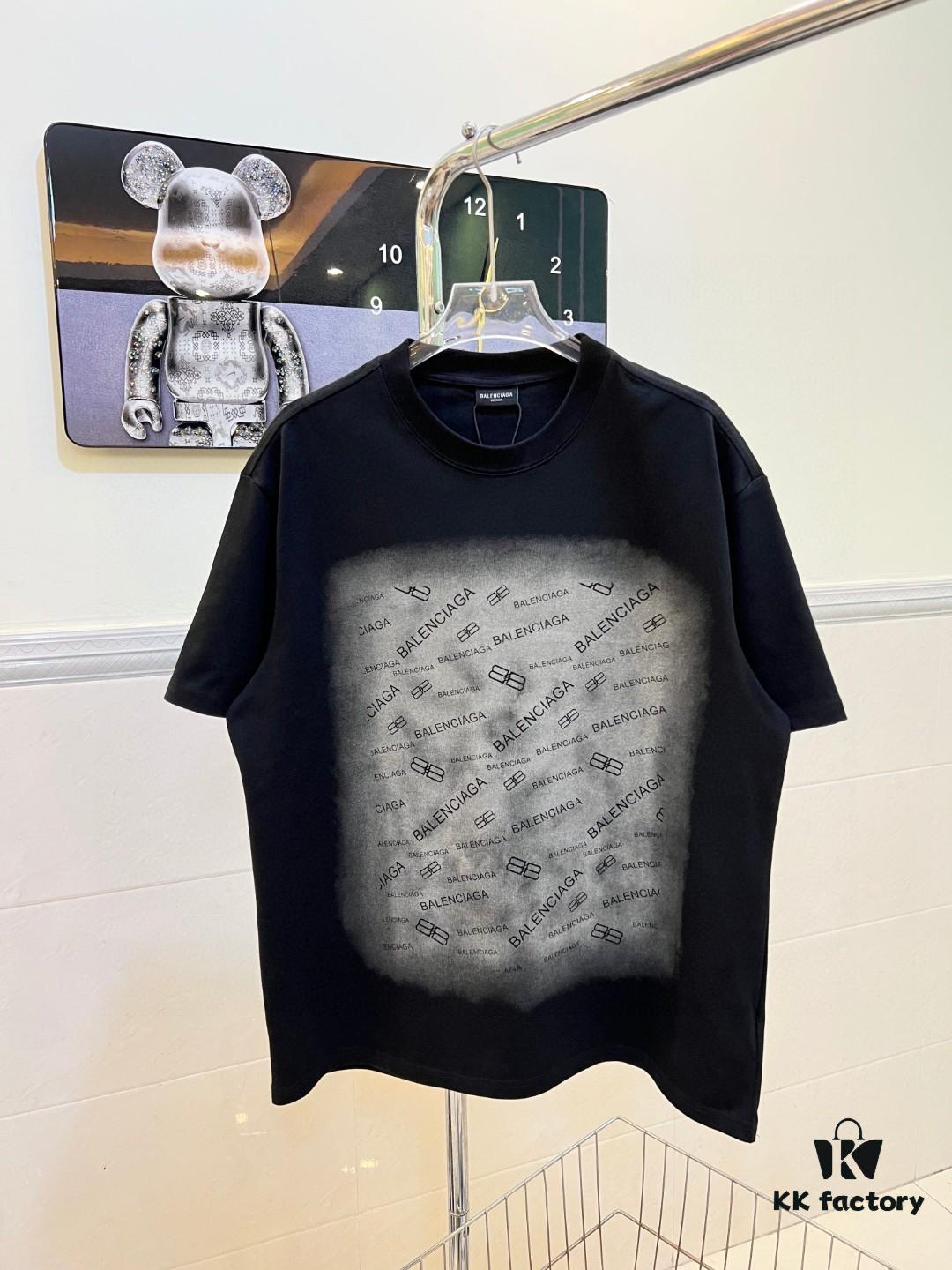 Balenciaga Gradient Letter Short-Sleeve T-Shirt