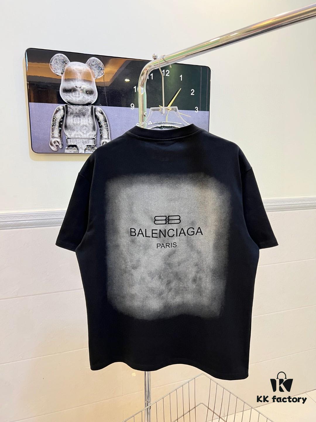 Balenciaga Gradient Letter Short-Sleeve T-Shirt