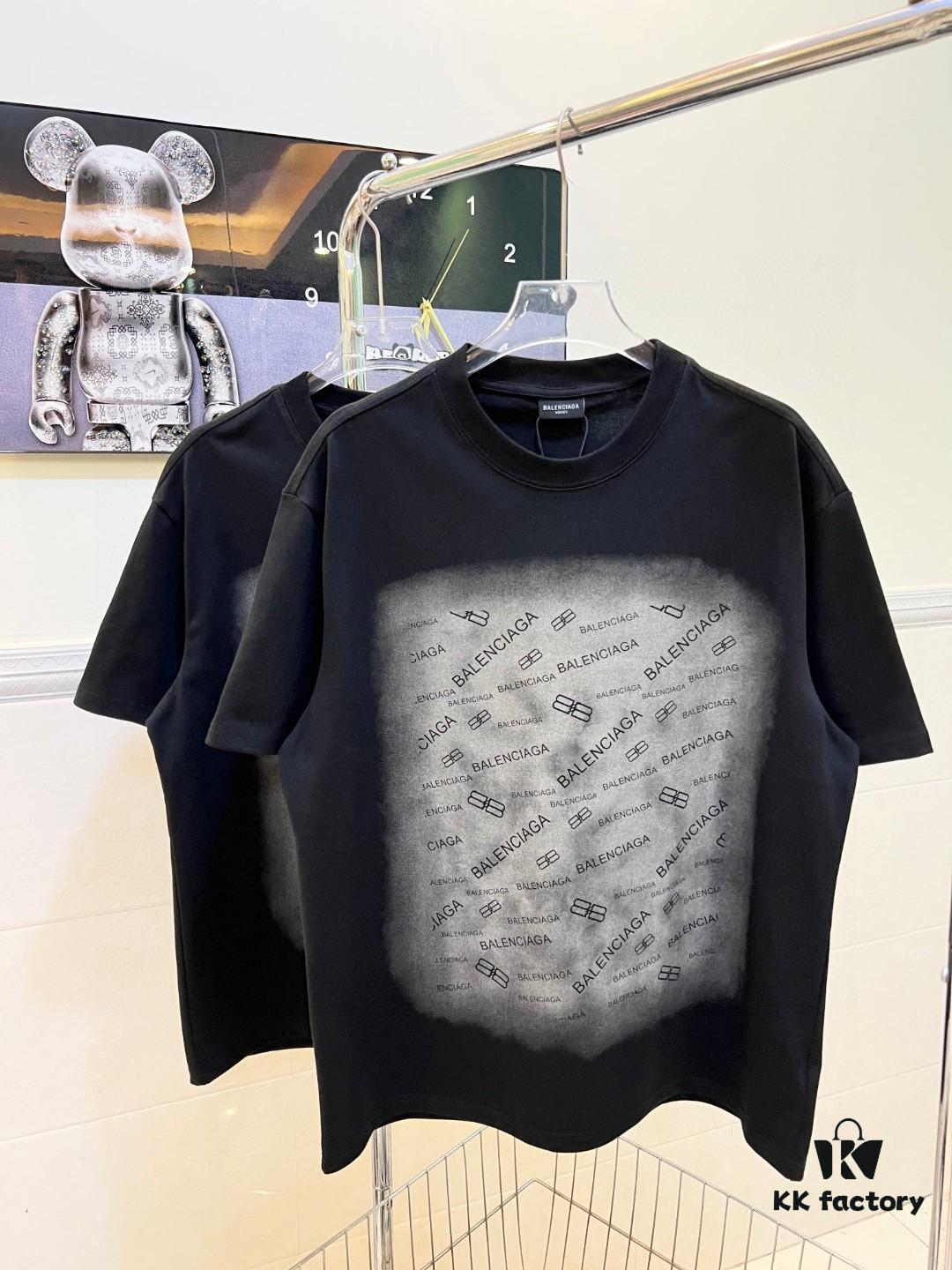 Balenciaga Gradient Letter Short-Sleeve T-Shirt