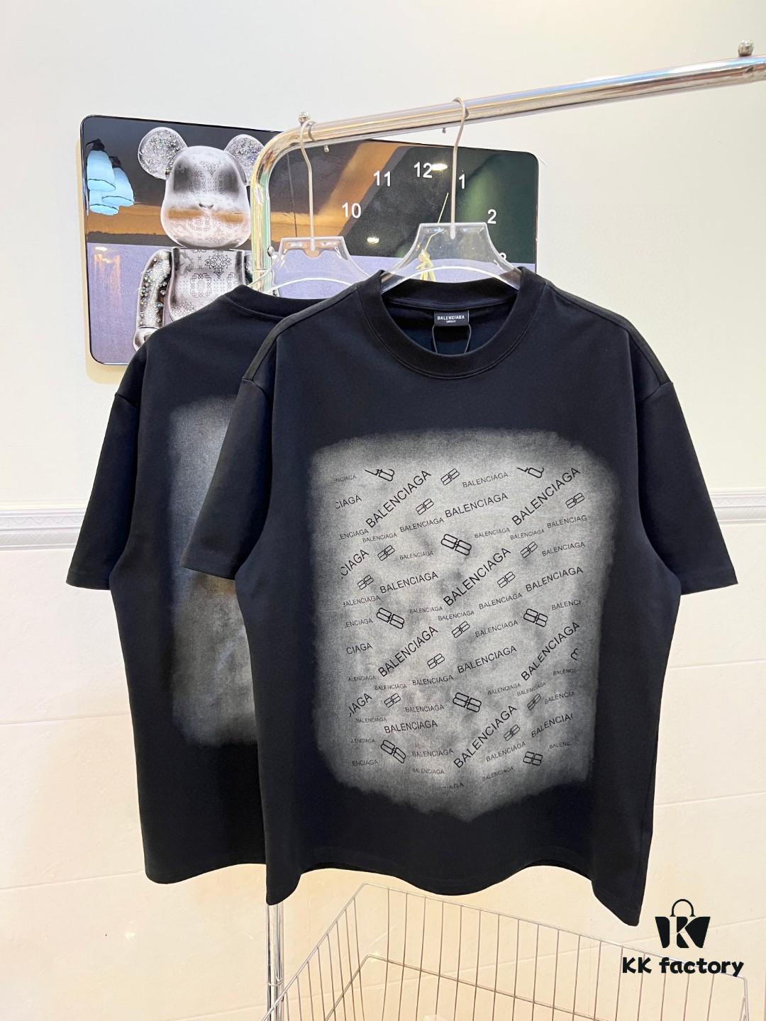 Balenciaga Gradient Letter Short-Sleeve T-Shirt