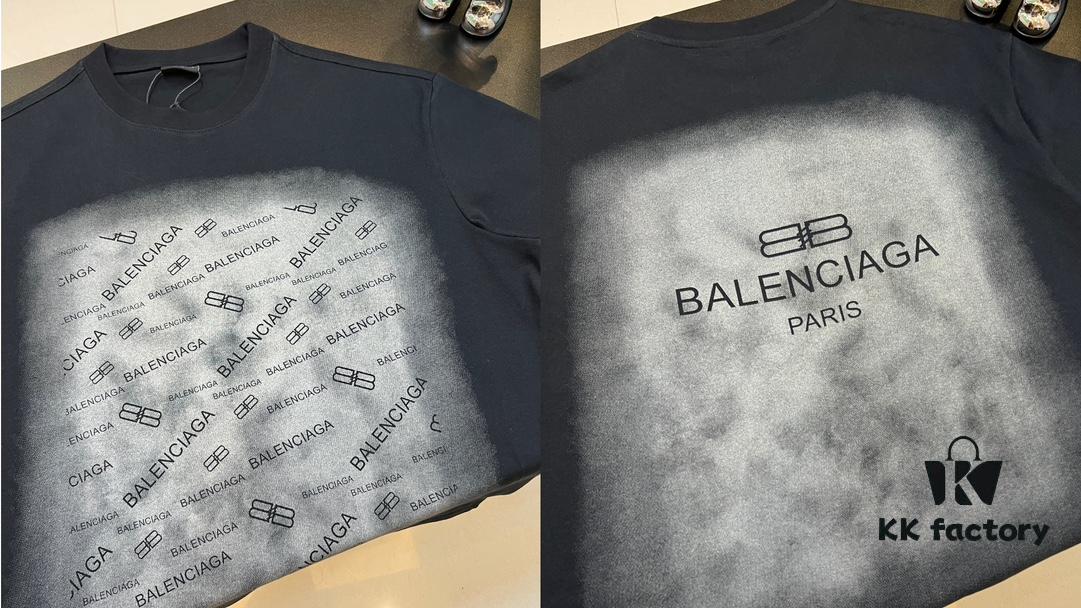 Balenciaga Gradient Letter Short-Sleeve T-Shirt