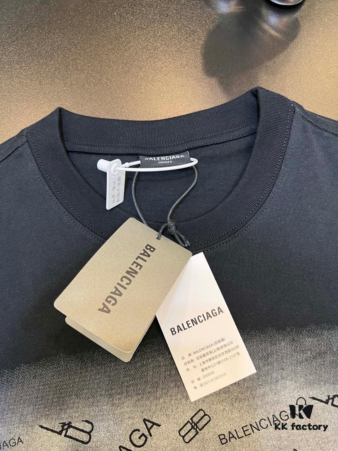 Balenciaga Gradient Letter Short-Sleeve T-Shirt