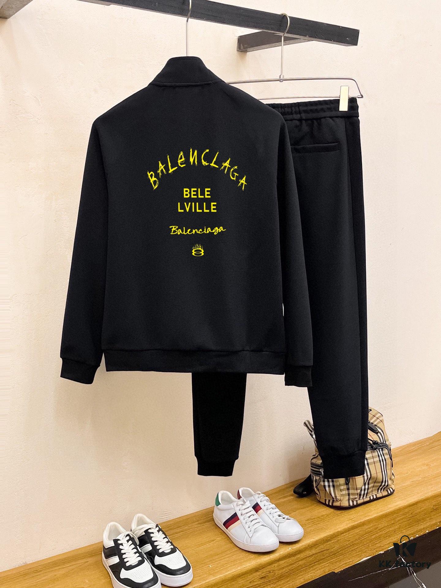 BALENCIAGA Paris Fashion 2025 New Arrival Cardigan Hoodie Set, Premium Natural Roman Cotton, Elegant and Comfortable Unisex Fit