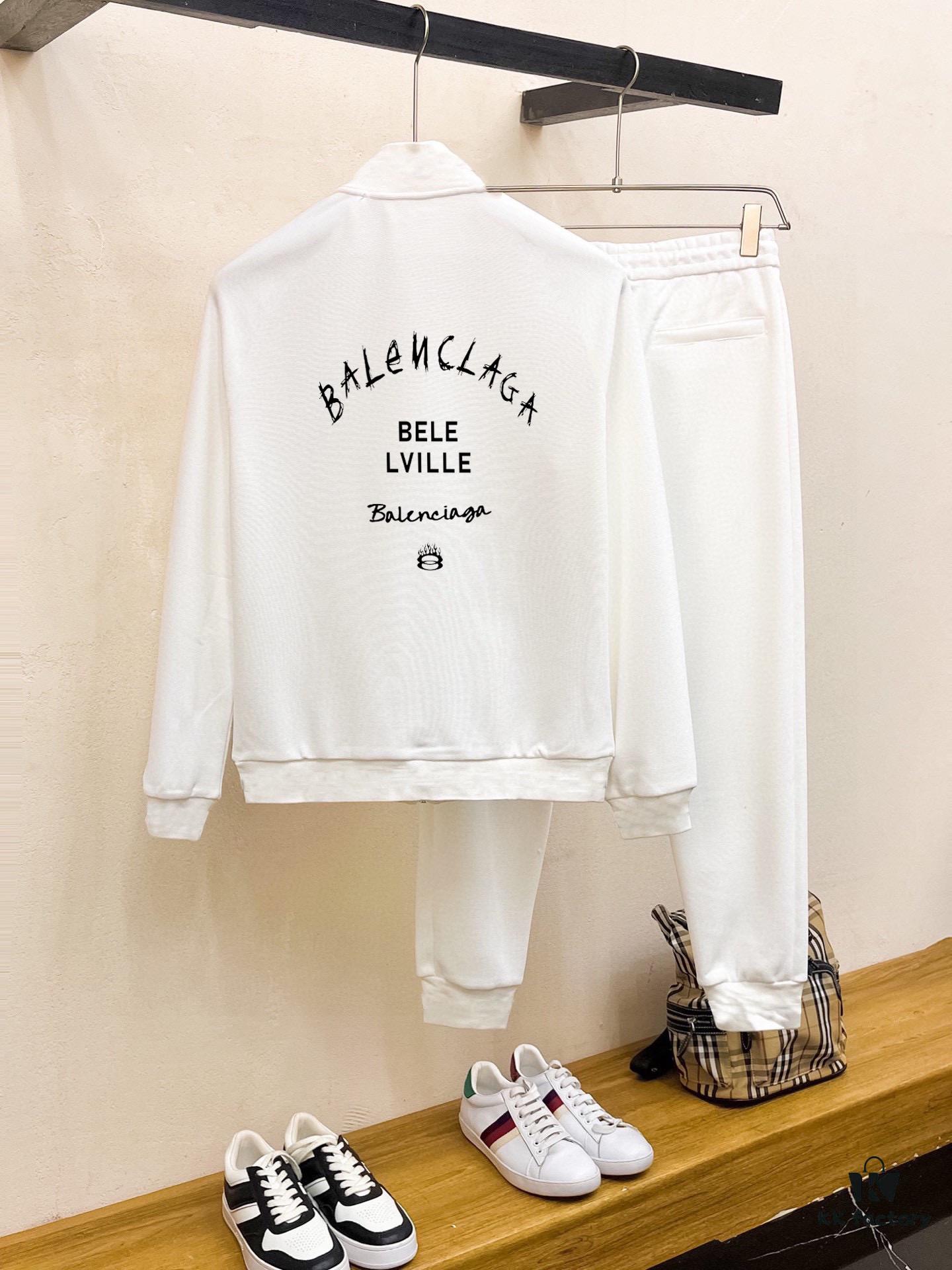 BALENCIAGA Paris Fashion 2025 New Arrival Cardigan Hoodie Set, Premium Natural Roman Cotton, Elegant and Comfortable Unisex Fit