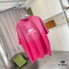 BALENCI*GA Paris 2025 Summer New Arrival Gradient Distressed Custom Fabric 320g Logo Print Short Sleeve T-Shirt Unisex