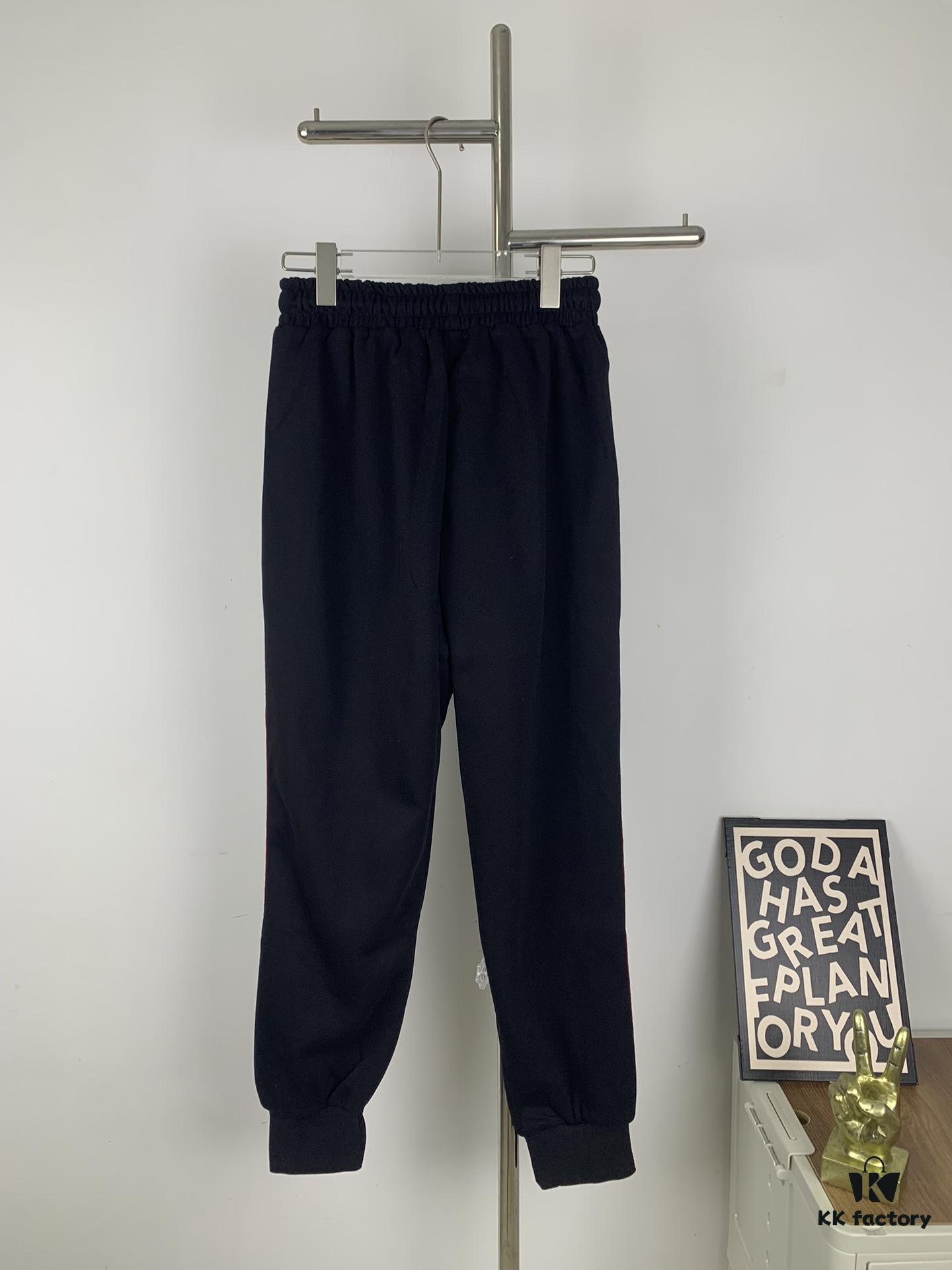 New B Balenciaga BLCG Embroidered Webbing Red White Black Striped Joggers Unisex - Stylish and Flattering Fit