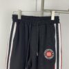 New B Balenciaga BLCG Embroidered Webbing Red White Black Striped Joggers Unisex - Stylish and Flattering Fit