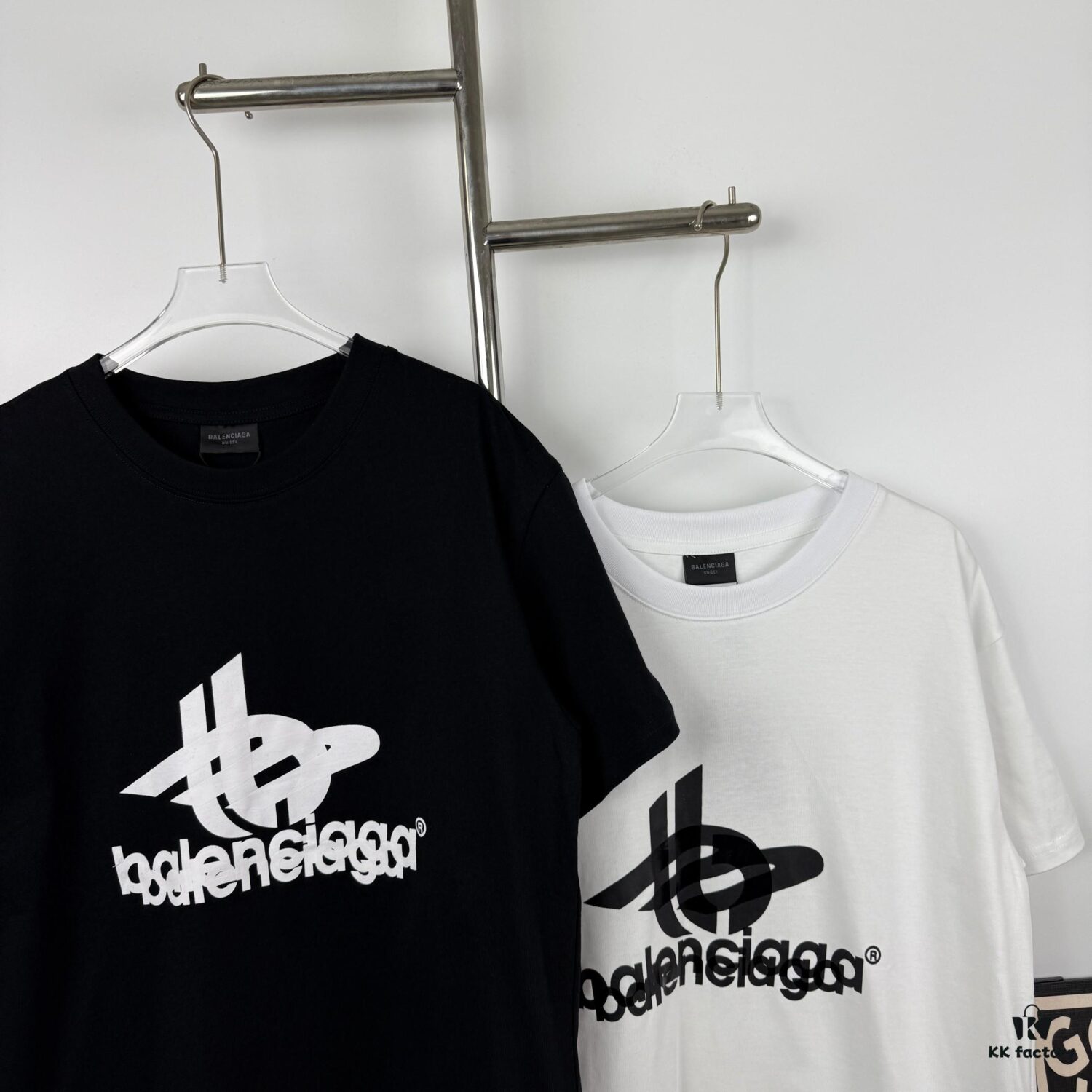 New Balenciaga Phantom Dual Logo Classic Print Short Sleeve T-Shirt