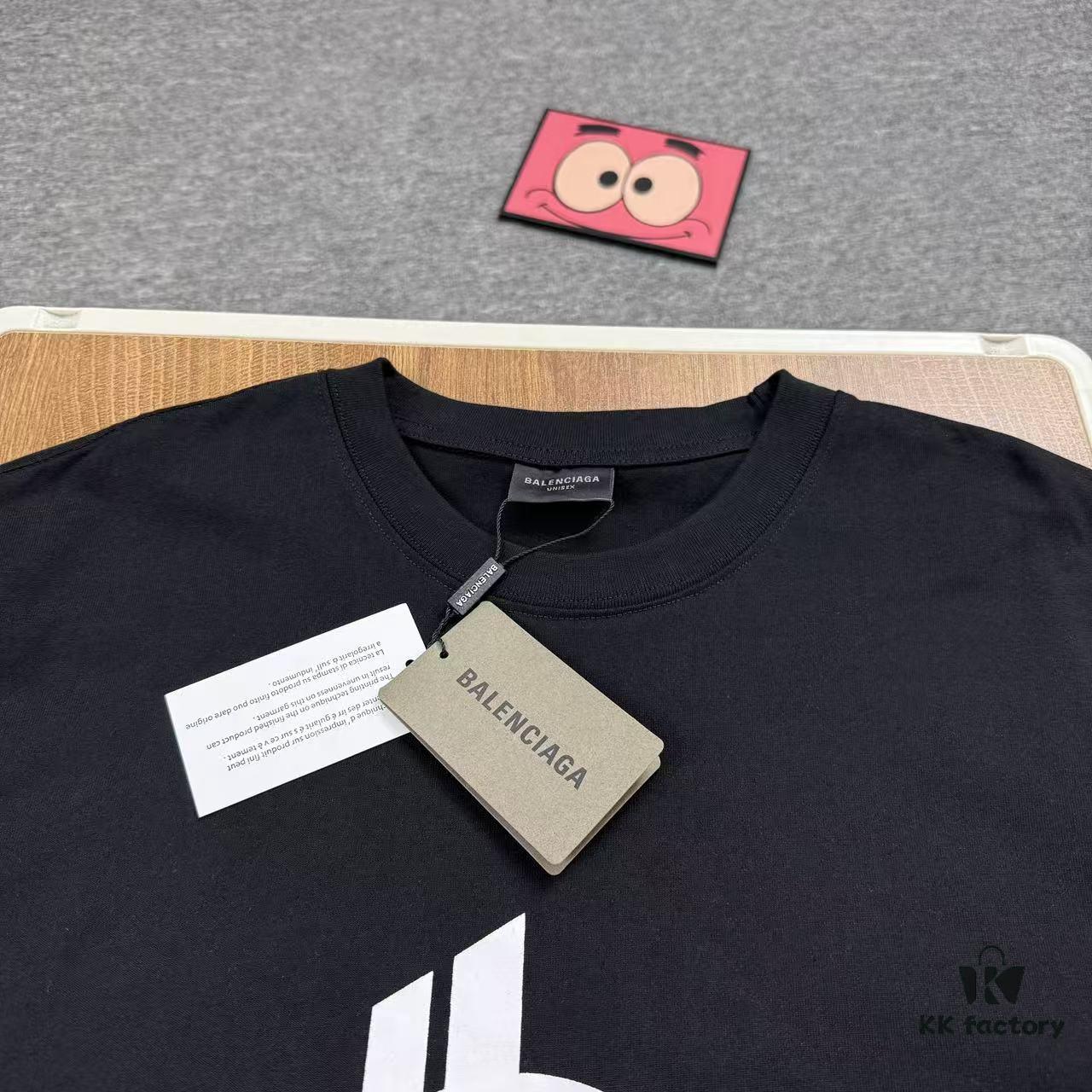 New Balenciaga Phantom Dual Logo Classic Print Short Sleeve T-Shirt