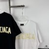 New Arrival Balenciaga-Inspired Tape Logo Distressed Short-Sleeve T-Shirt