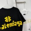 New Arrival Balenciaga-Inspired Tape Logo Distressed Short-Sleeve T-Shirt