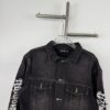 New BALENCIAGA Paris 24SS Limited Dragon Year Graffiti Letter Vintage Washed Denim Jacket - Top-Quality Original Single Version