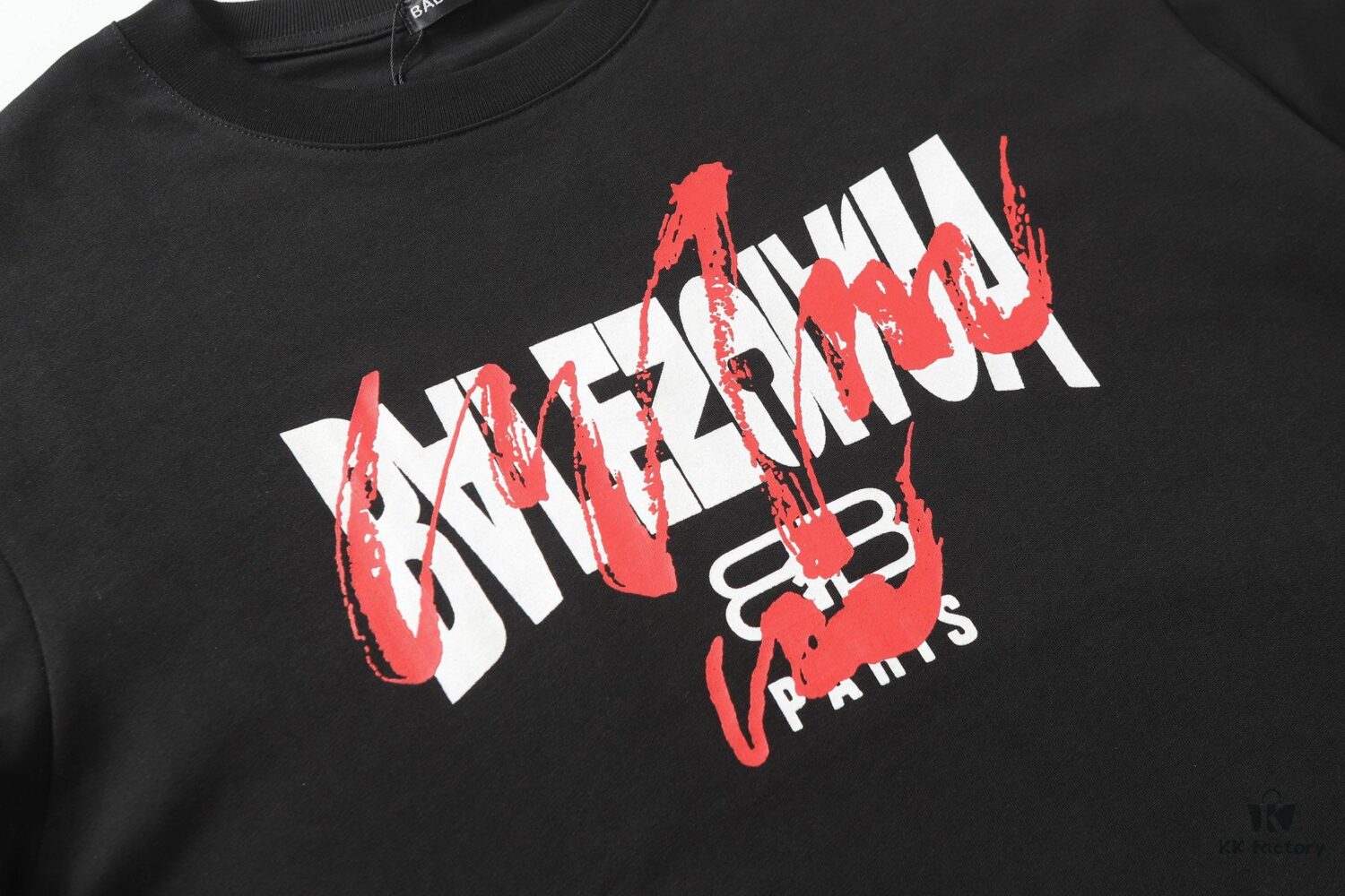 New BALENCIAGA Graffiti Letter Couples Casual Short-Sleeve T-Shirt 2024 SS