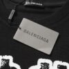 New BALENCIAGA 2024 SS Double-B Digital Print Crew Neck Short Sleeve T-Shirt Unisex