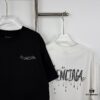 Balenciaga Classic Letter Print Tassel Logo Embroidered Round Neck Short Sleeve T-Shirt Minimalist