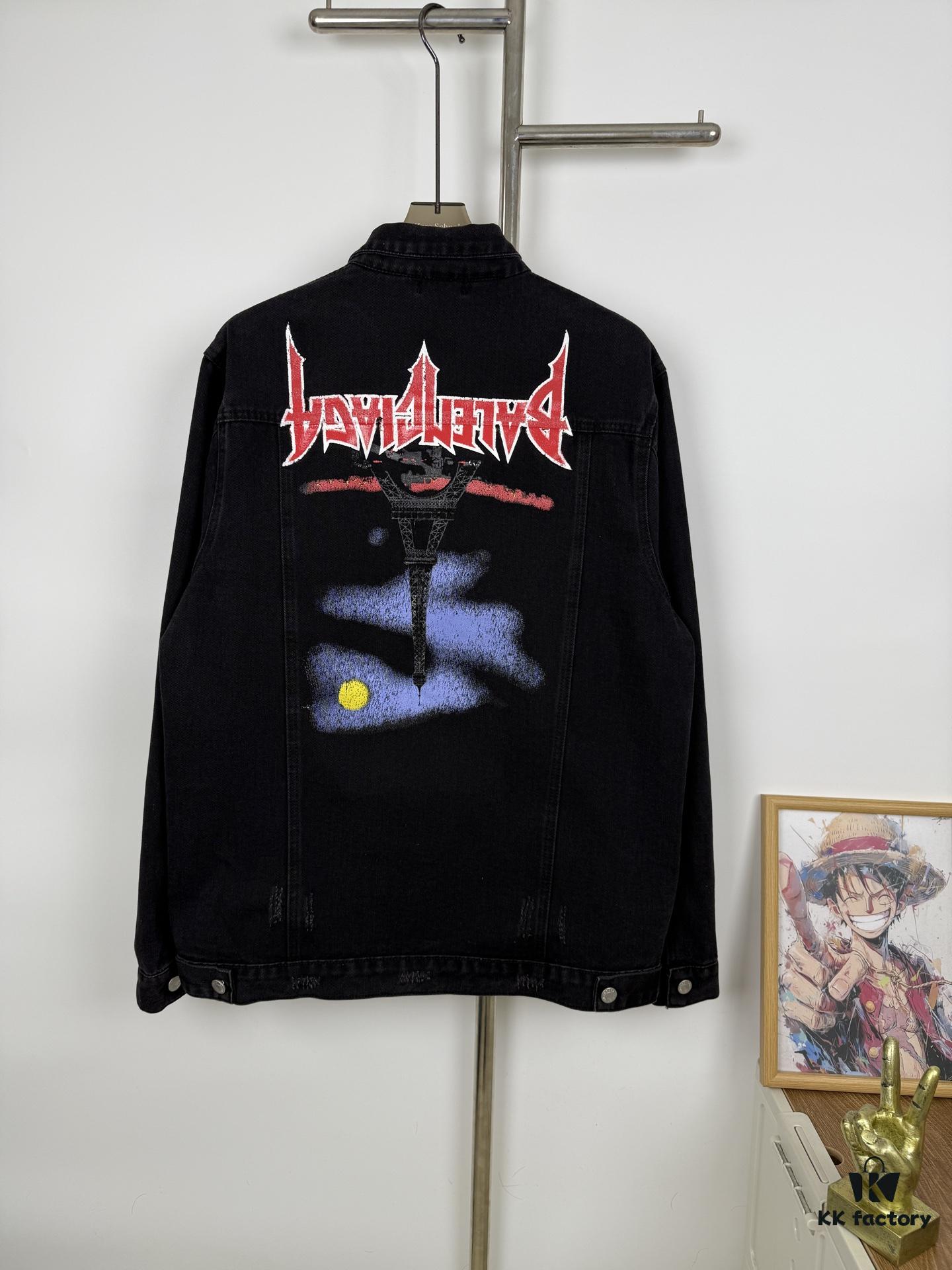 Balenciaga 2024 Fall/Winter New Paris Tower Oversized Denim Jacket