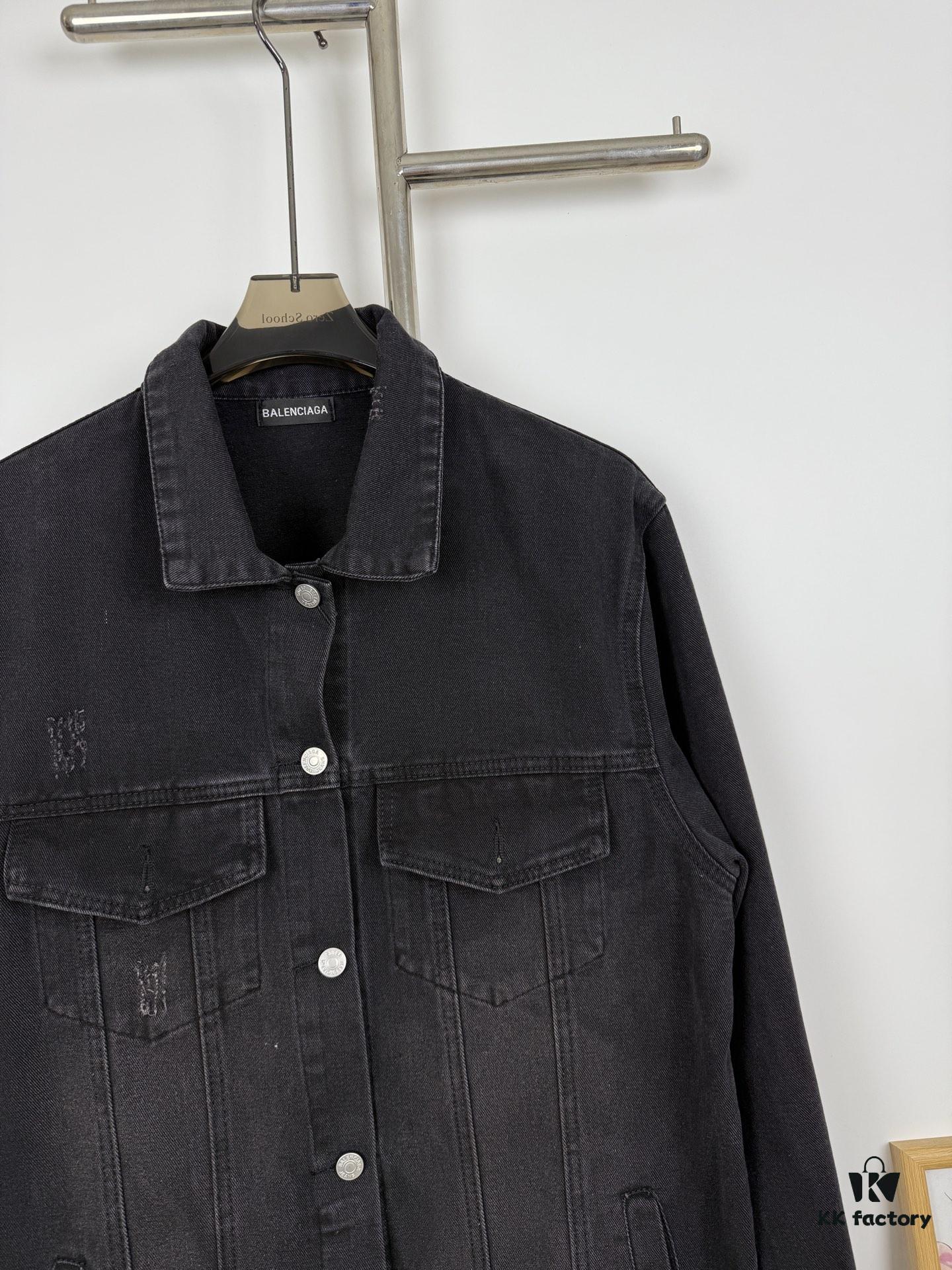 Balenciaga 2024 Fall/Winter New Paris Tower Oversized Denim Jacket