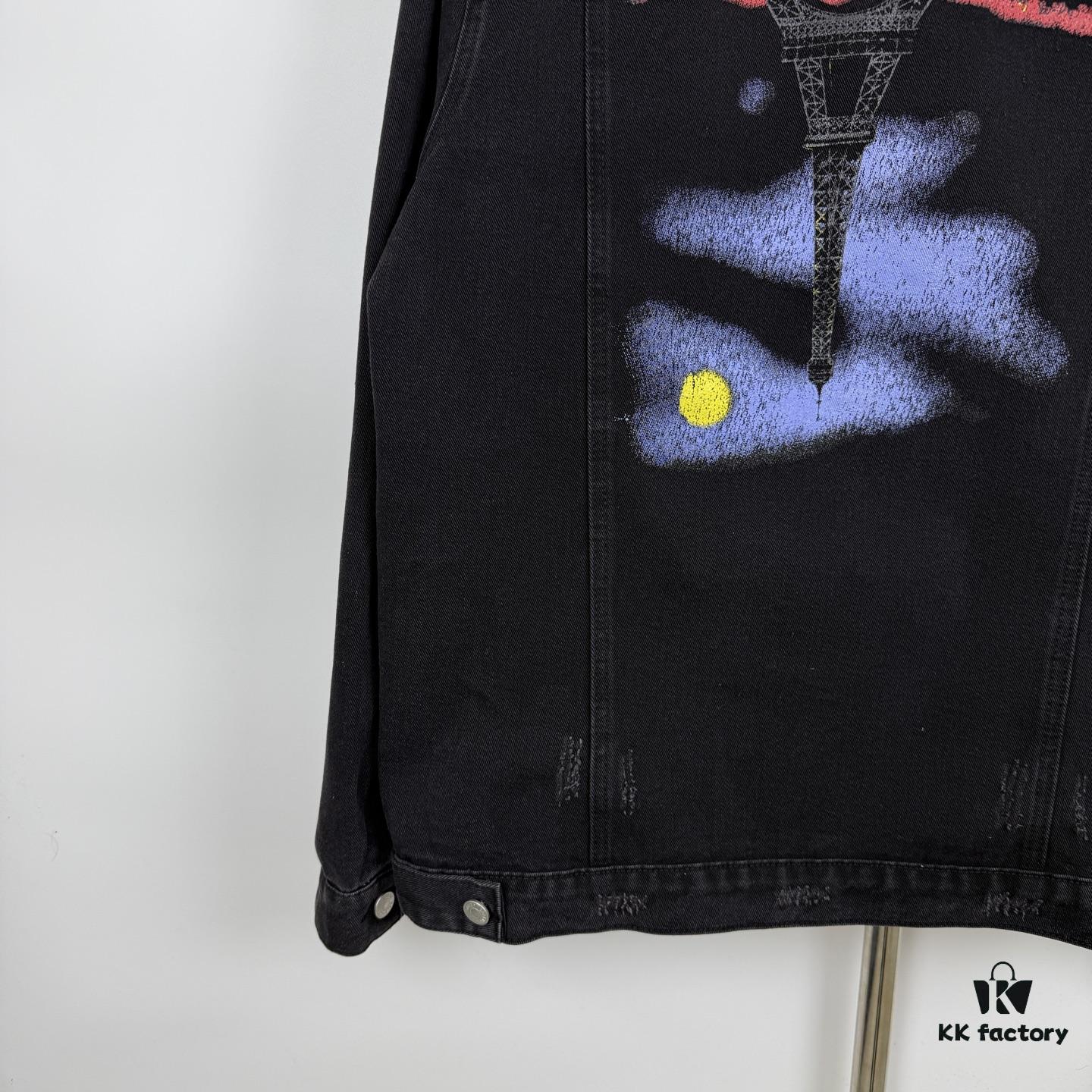 Balenciaga 2024 Fall/Winter New Paris Tower Oversized Denim Jacket