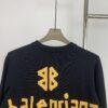 New Arrival Balenciaga 24SS Jacquard Yellow Tape Unisex Sweater