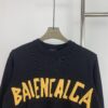 New Arrival Balenciaga 24SS Jacquard Yellow Tape Unisex Sweater
