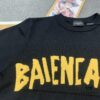 New Arrival Balenciaga 24SS Jacquard Yellow Tape Unisex Sweater