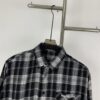 New Arrival Paris Hot Plush Shirt Balenciaga 24SS Back Letter Print Logo Woven Plaid Shirt Top