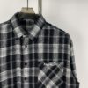 New Arrival Paris Hot Plush Shirt Balenciaga 24SS Back Letter Print Logo Woven Plaid Shirt Top
