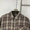 New Arrival Paris Hot Plush Shirt Balenciaga 24SS Back Letter Print Logo Woven Plaid Shirt Top