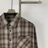 New Arrival Paris Hot Plush Shirt Balenciaga 24SS Back Letter Print Logo Woven Plaid Shirt Top