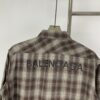 New Arrival Paris Hot Plush Shirt Balenciaga 24SS Back Letter Print Logo Woven Plaid Shirt Top