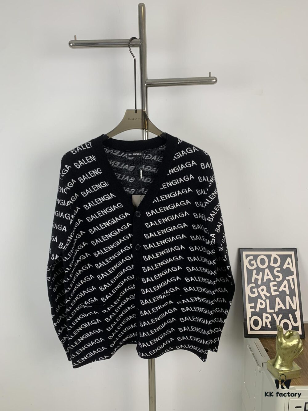 Paris Embroidered Knit Cardigan Jacket Unisex Design