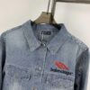 New Balenciaga Streetwear 3M Embroidery Unisex High-Quality Washed Denim Jacket
