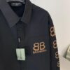 New Balenciaga BLCG 24SS Double-B Orange Graffiti Logo Long-Sleeve Shirt with Full-Arm Print