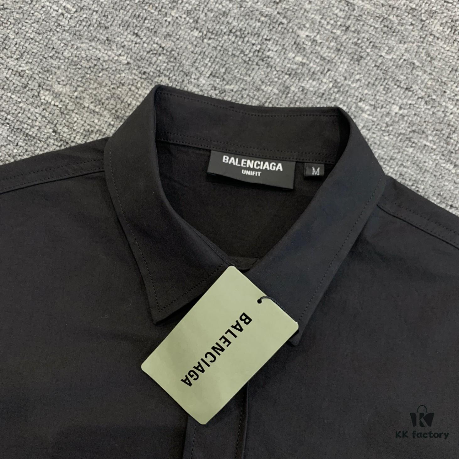 New Balenciaga BLCG 24SS Double-B Orange Graffiti Logo Long-Sleeve Shirt with Full-Arm Print