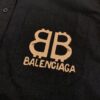 New Balenciaga BLCG 24SS Double-B Orange Graffiti Logo Long-Sleeve Shirt with Full-Arm Print