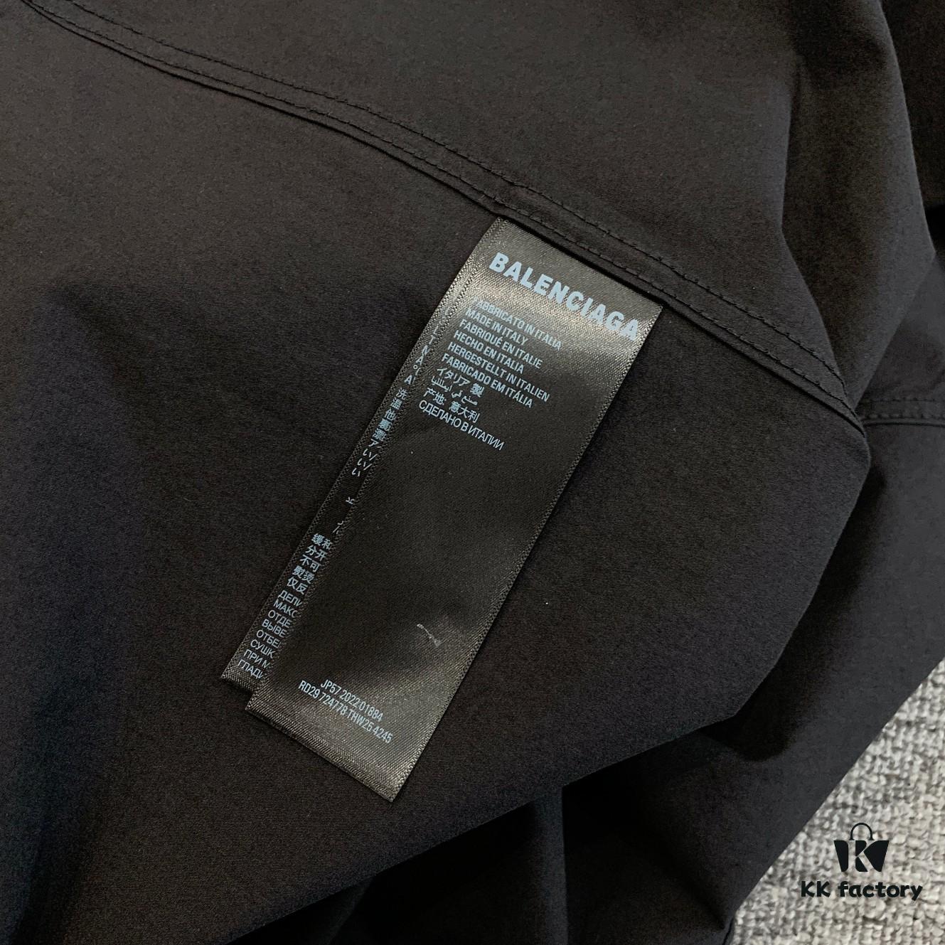 New Balenciaga BLCG 24SS Double-B Orange Graffiti Logo Long-Sleeve Shirt with Full-Arm Print