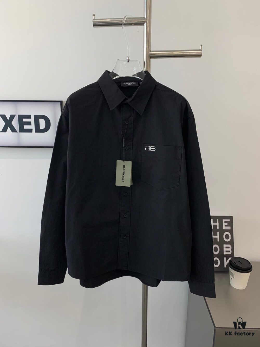 New Balenciaga BLCG 24SS Batman Heavy Embroidery Long-Sleeve Shirt