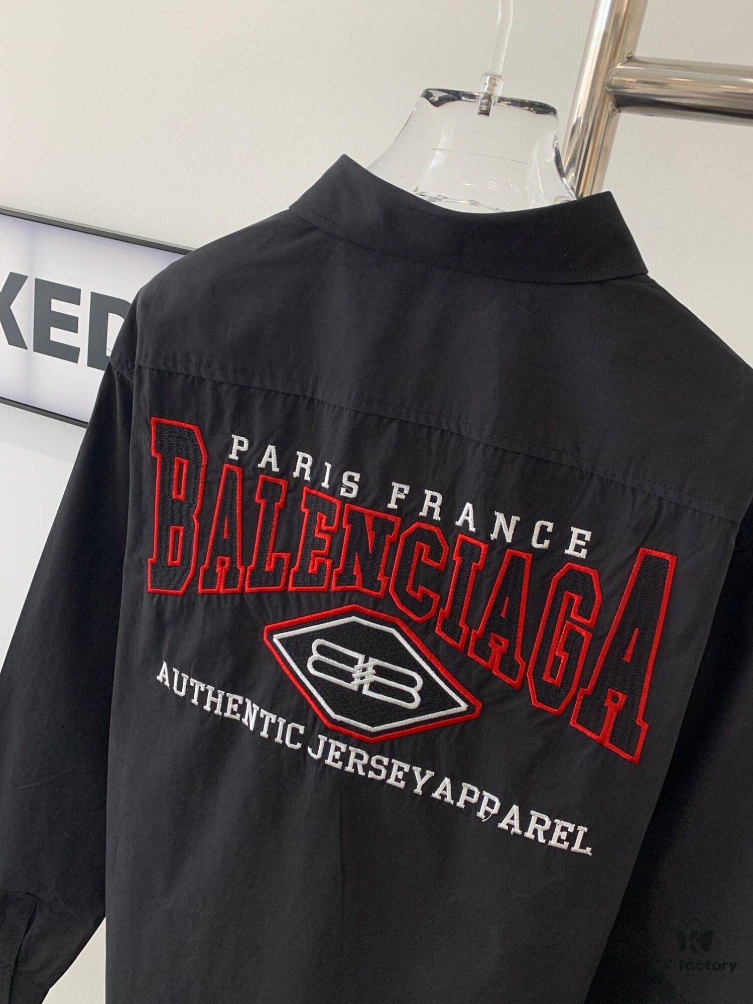 New Balenciaga BLCG 24SS Batman Heavy Embroidery Long-Sleeve Shirt