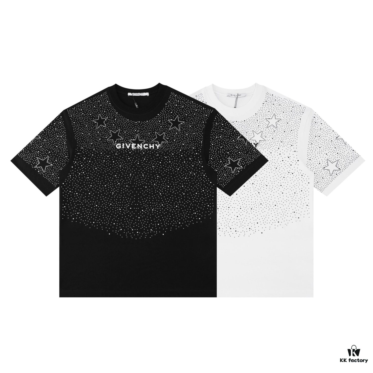 2025 New Balenciaga Rhinestone Embellished Short Sleeve T-Shirt