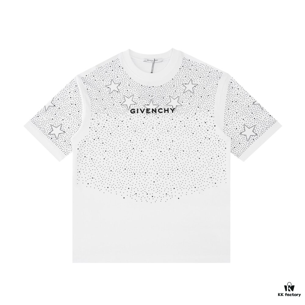 2025 New Balenciaga Rhinestone Embellished Short Sleeve T-Shirt