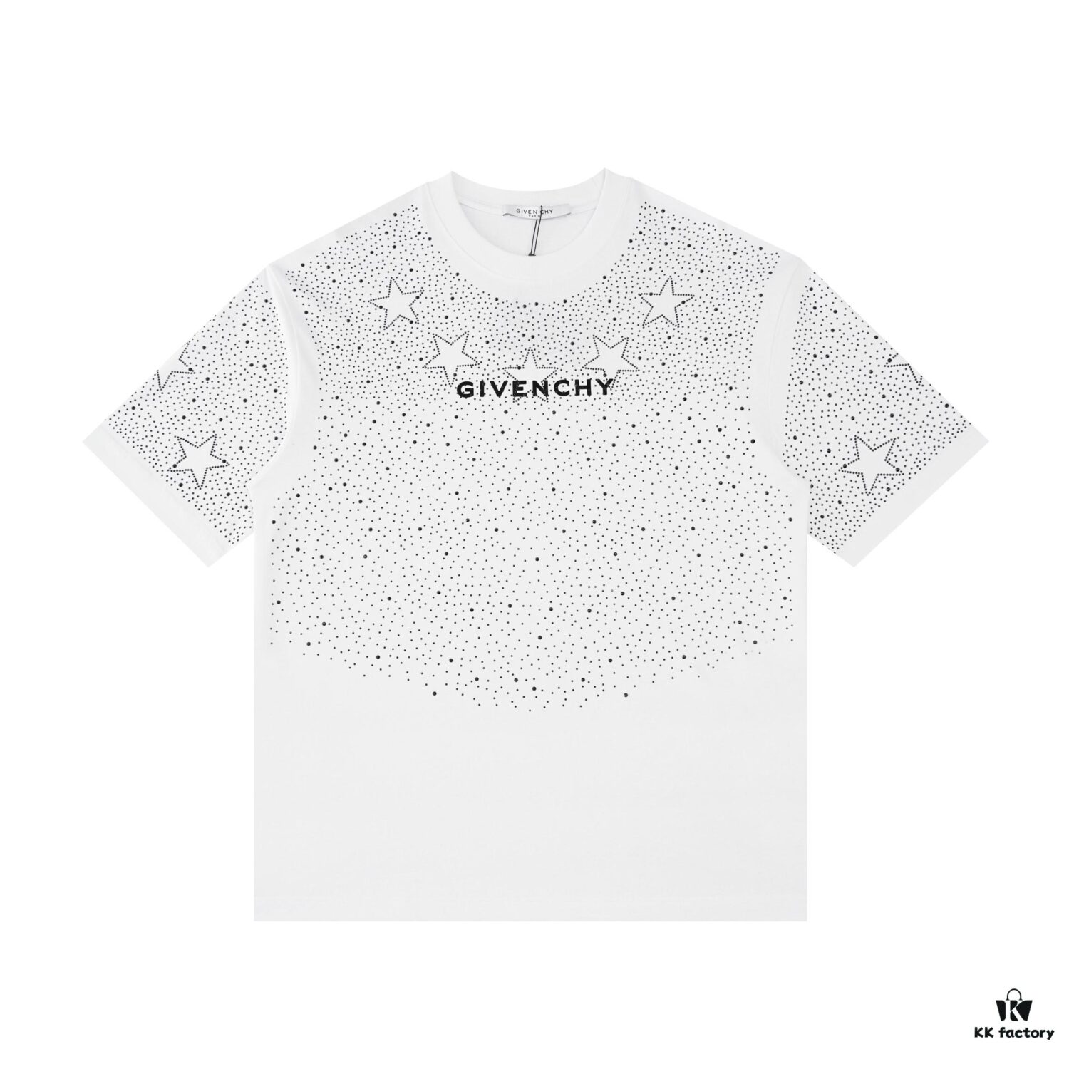 2025 New Balenciaga Rhinestone Embellished Short Sleeve T-Shirt