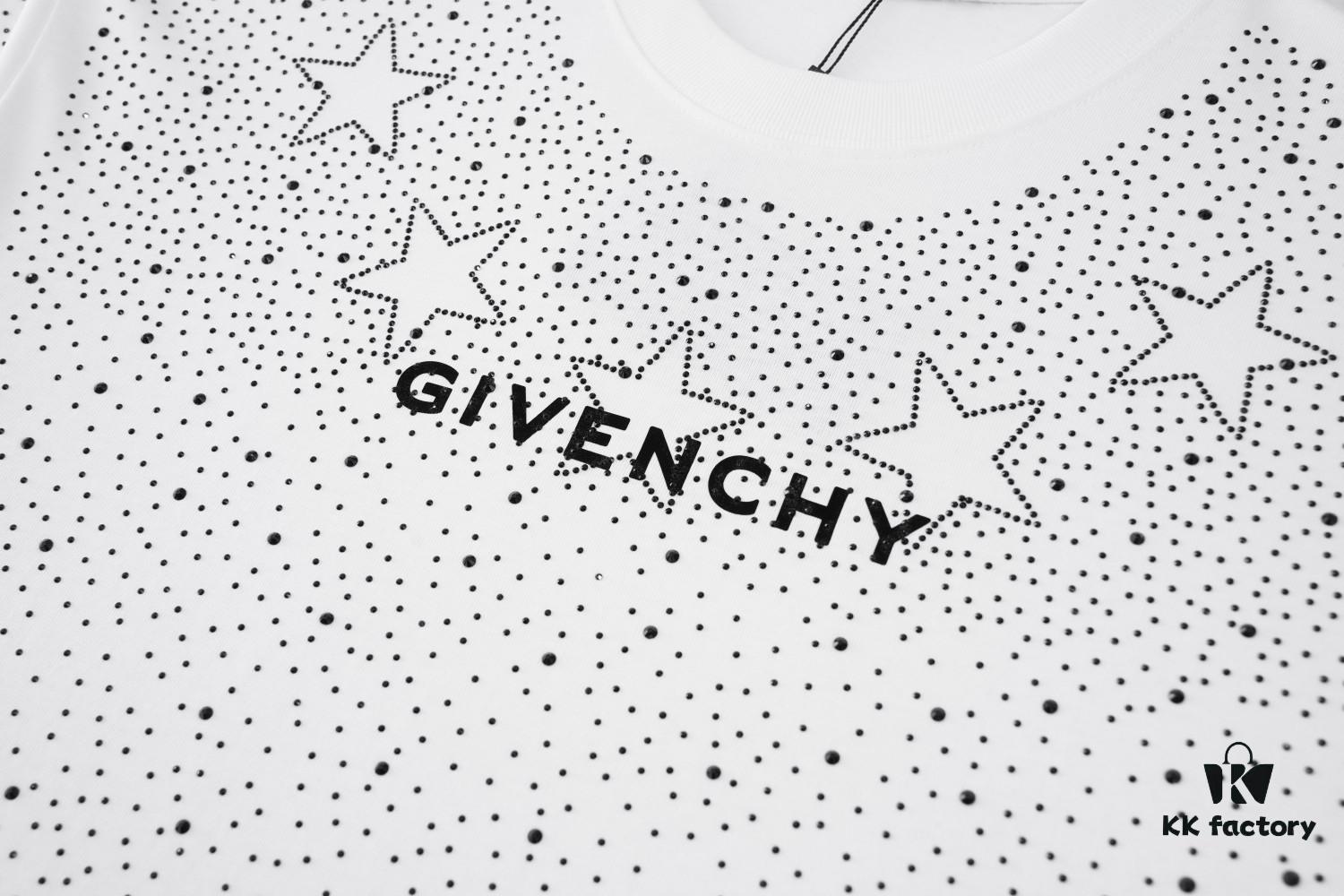 2025 New Balenciaga Rhinestone Embellished Short Sleeve T-Shirt